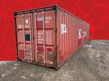 red storage container
